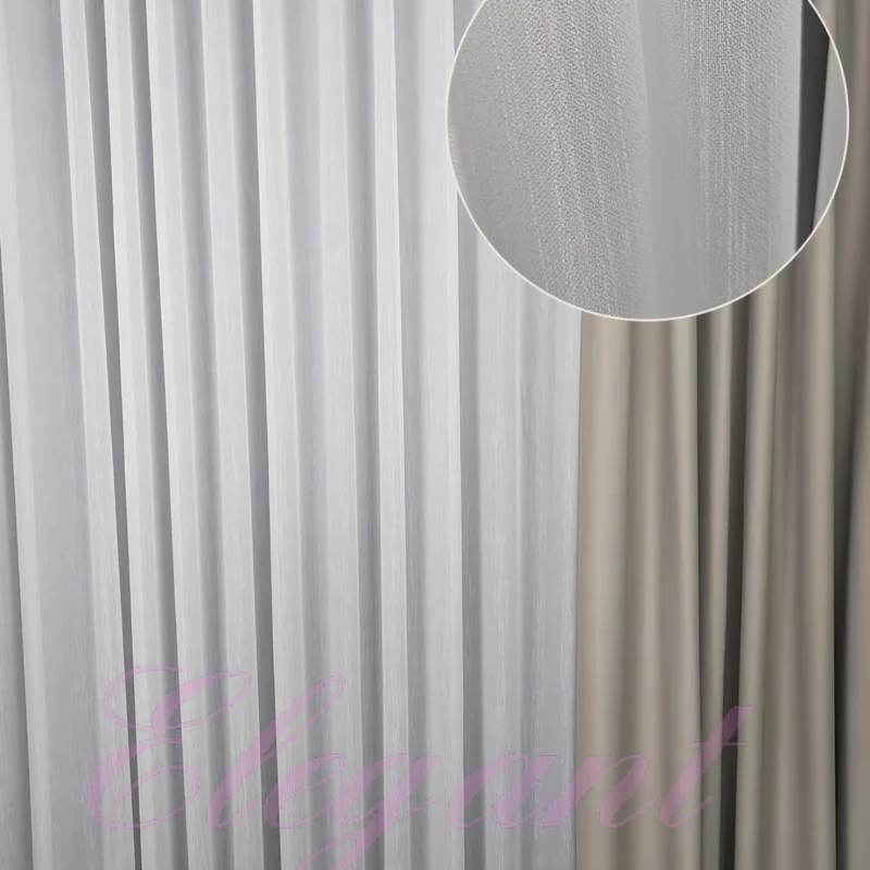 detalj teksture bele zavese po meri